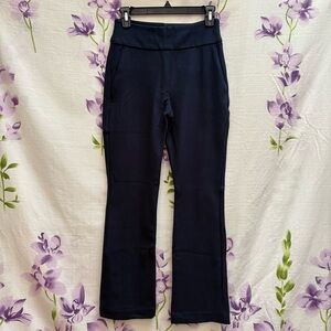Express Navy High Rise Boot Cut Pull On Soft Dress Pants